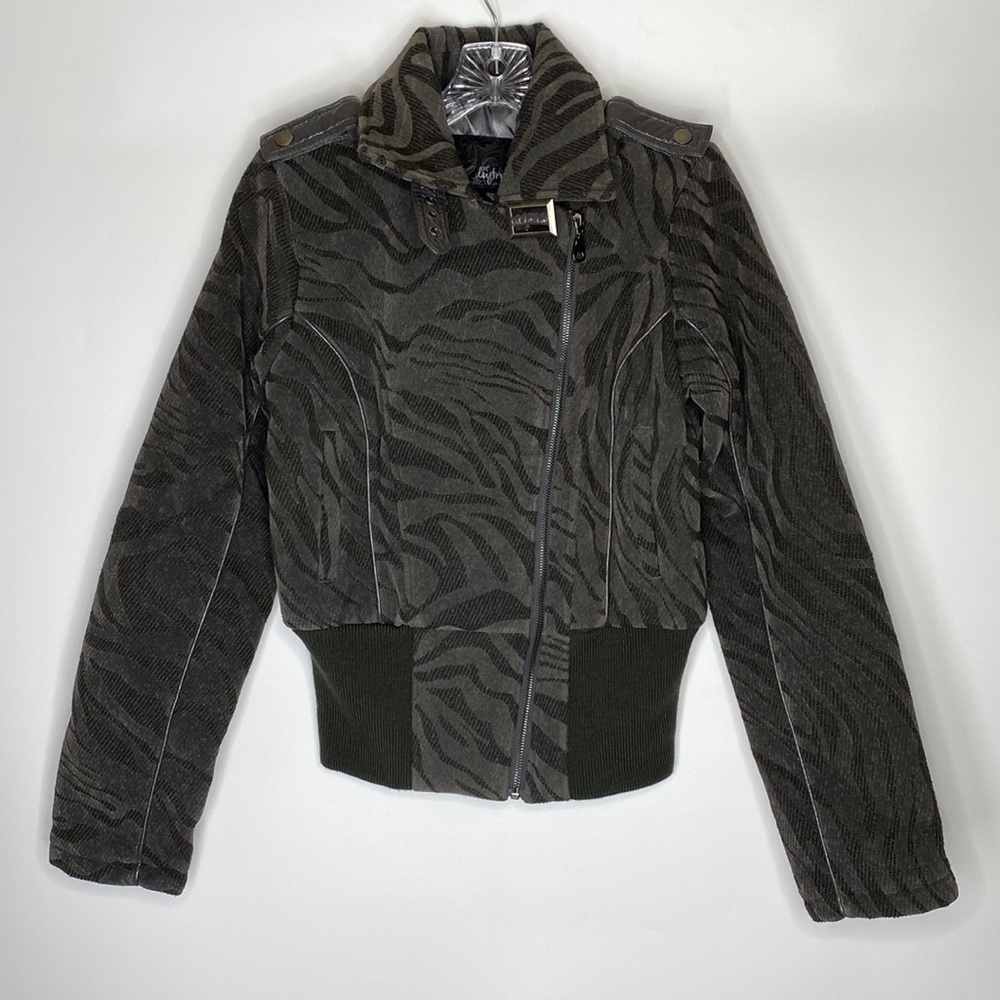 Buckle Daytrip Black Zebra Moto Jacket NWT Small